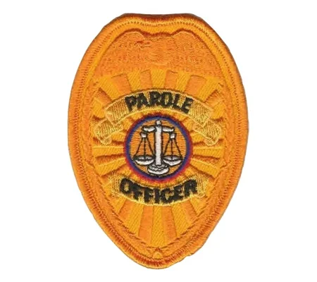 Shield Breast Badge Patch Parole Officer DOJ Gold