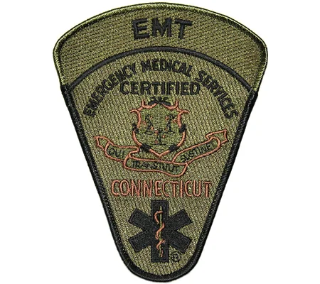 CT Connecticut EMS Emergency Services EMT Shoulder Patch Subdued