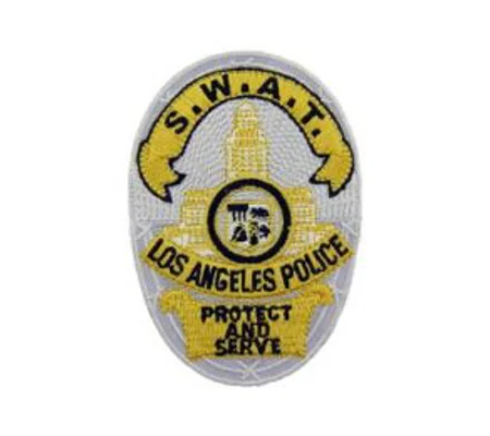 CA California Los Angeles Police LAPD Badge Patch Swat Grey