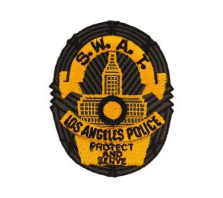 CA California Los Angeles Police LAPD Badge Patch Swat Black