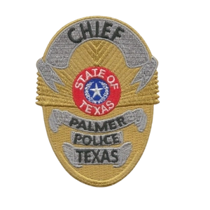 TX Texas State Palmer Police Chief Badge Patch