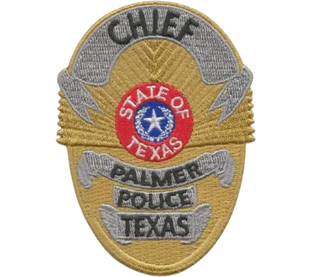 TX Texas State Palmer Police Chief Badge Patch