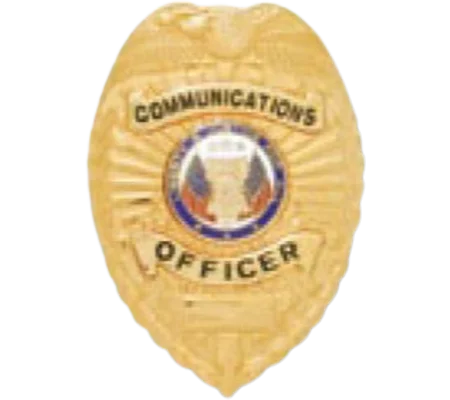 Communications Officer Shield Breast Badge Gold