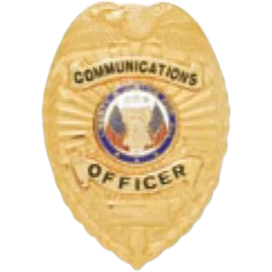 Communications Officer Shield Breast Badge Gold