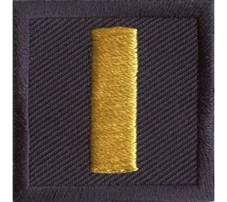 Lieutenant Bar Embroidered Gold on Midnight Pair