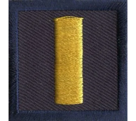 Lieutenant Bar Embroidered Gold on Navy Pair