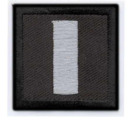 Lieutenant Bar Embroidered Silver on Black Pair