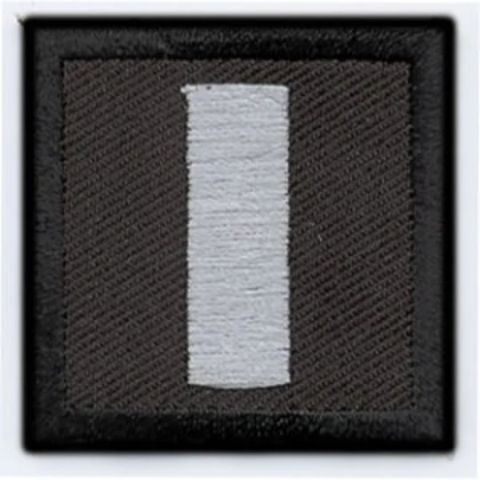 Lieutenant Bar Embroidered Silver on Black Pair