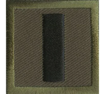 Lieutenant Bar Embroidered Black on Olive Drab Pair