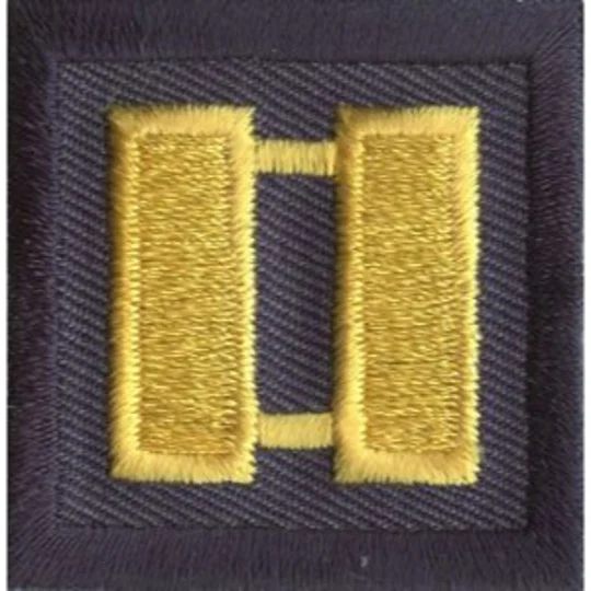 Captain Bars Embroidered Gold on Midnight Pair
