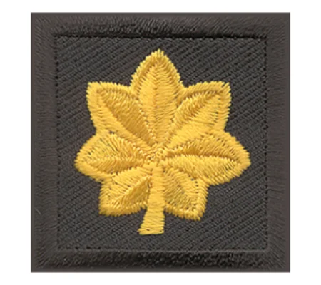 Major Leaf Embroidered Gold on Black Pair