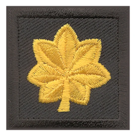 Major Leaf Embroidered Gold on Black Pair