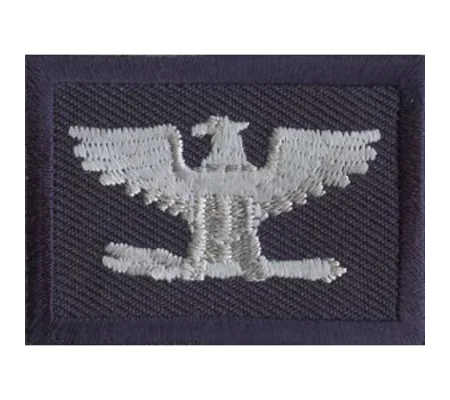 Colonel Embroidered Silver on Navy Pair