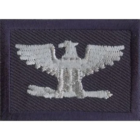Colonel Embroidered Silver on Navy Pair