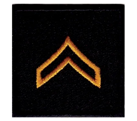 Corporal Embroidered Gold on Black Pair Open