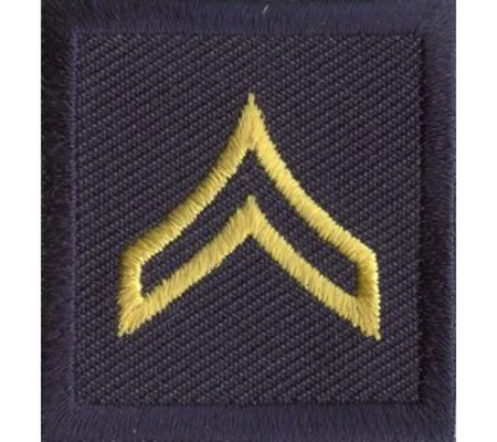 Corporal Embroidered Gold on Navy Pair Open