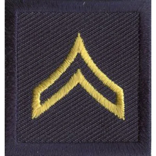 Corporal Embroidered Gold on Navy Pair Open