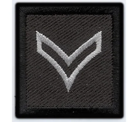 Corporal Embroidered Silver on Black Pair Open