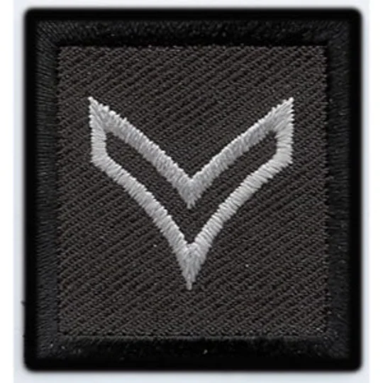 Corporal Embroidered Silver on Black Pair Open