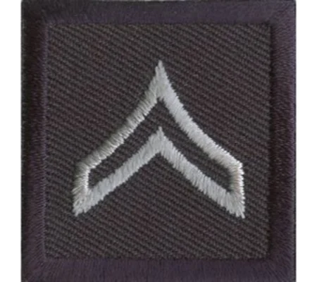 Corporal Embroidered Silver on Midnight Pair Open