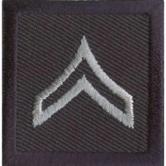 Corporal Embroidered Silver on Midnight Pair Open