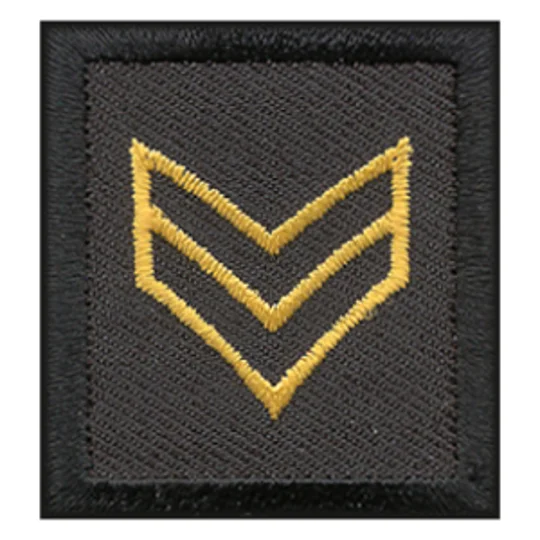 Sergeant Embroidered Gold on Black Pair Unfilled