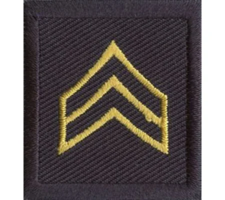 Sergeant Embroidered Gold on Midnight Blue Pair Unfilled