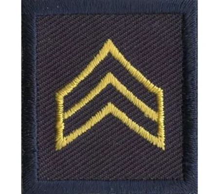 Sergeant Embroidered Gold on Navy Pair Unfilled
