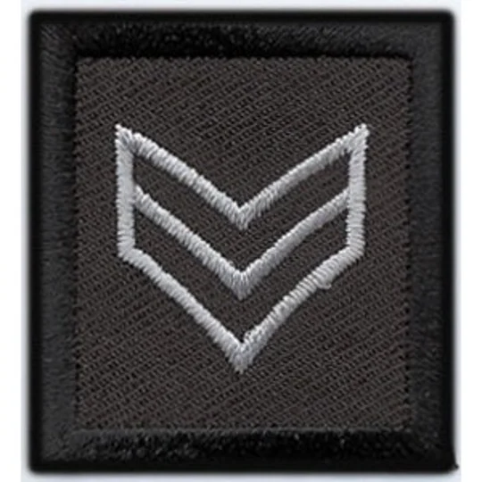 Sergeant Embroidered Silver on Black Pair Unfilled