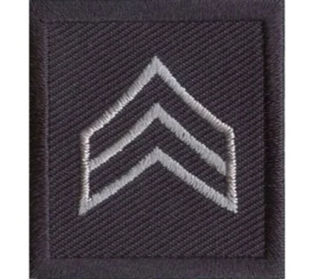Sergeant Embroidered Silver on Midnight Blue Pair Unfilled