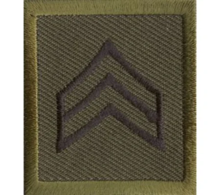 Sergeant Embroidered Black on Olive Drab Pair Unfilled