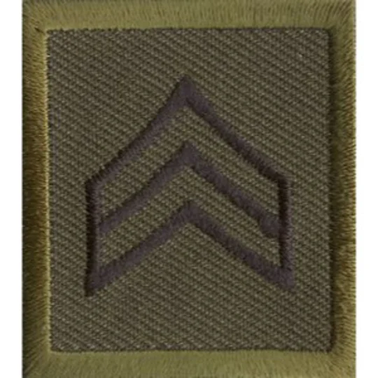 Sergeant Embroidered Black on Olive Drab Pair Unfilled