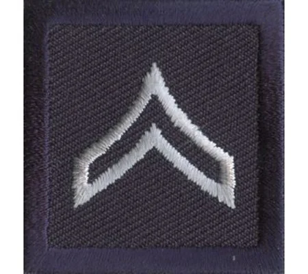 Corporal Embroidered Silver on Navy Pair Open