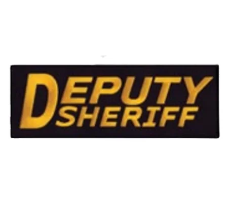 Deputy Sheriff SO Back Patch Large 3 x 9 Gold on Black