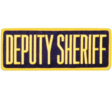 Deputy Sheriff SO Back Patch Large 4 x 11 Gold on Navy
