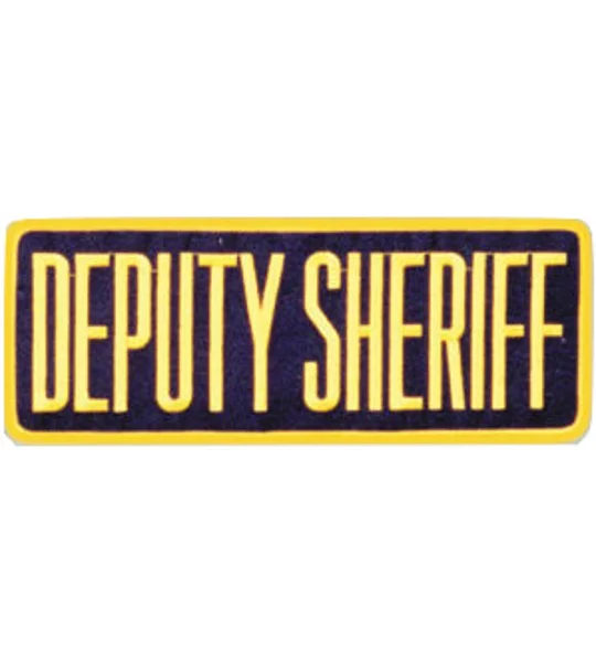 Deputy Sheriff SO Back Patch Large 4 x 11 Gold on Navy