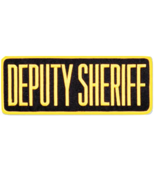 Deputy Sheriff SO Back Patch Large 4 x 11 Gold on Black