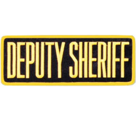 Deputy Sheriff SO Back Patch Large 4 x 11 Gold on Midnight Blue