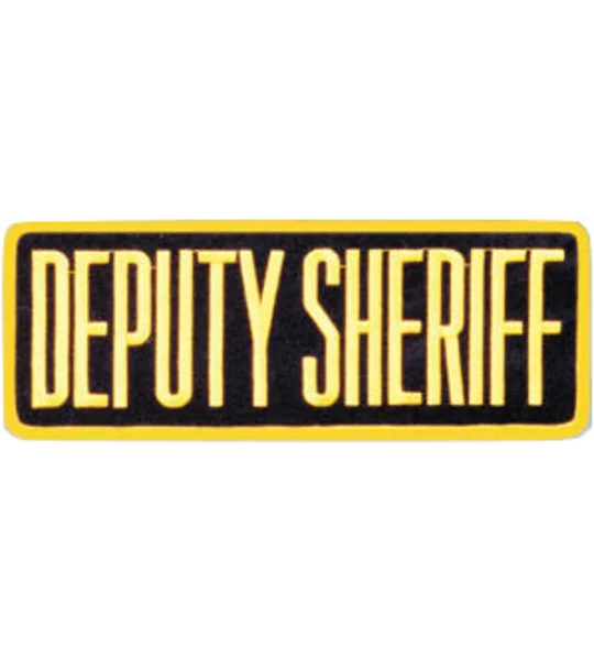 Deputy Sheriff SO Back Patch Large 4 x 11 Gold on Midnight Blue