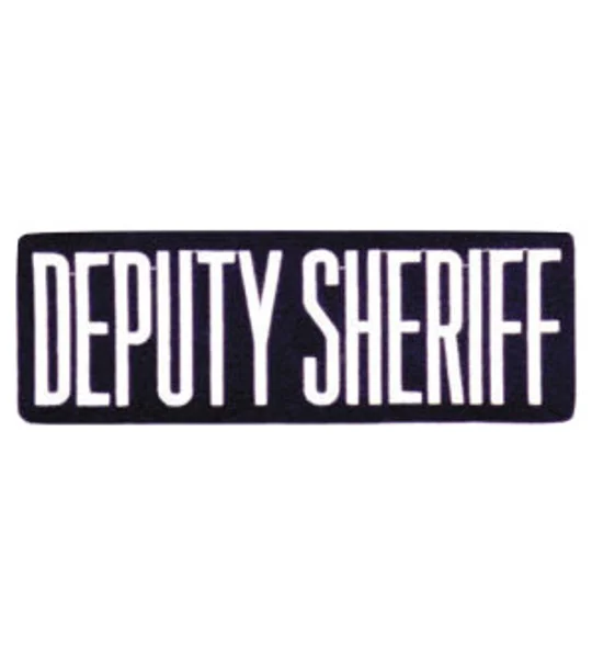 Deputy Sheriff SO Back Patch Large 4 x 11 White on Midnight Blue