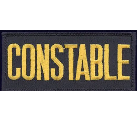 Constable Front Patch Large 2 x 4 Gold on Midnight Blue
