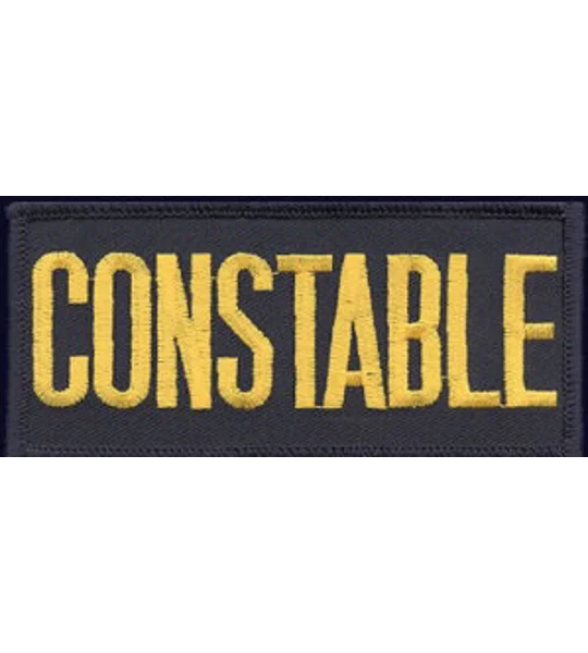 Constable Front Patch Large 2 x 4 Gold on Midnight Blue