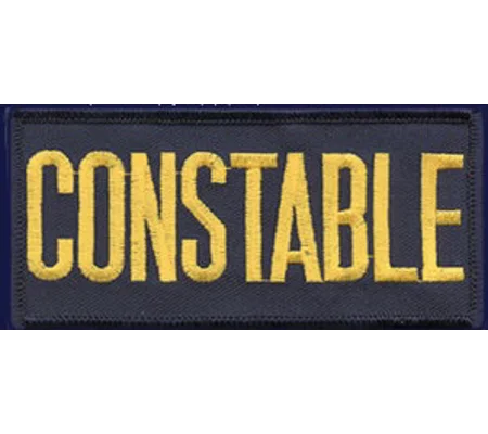 Constable Front Patch Large 2 x 4 Gold on Navy
