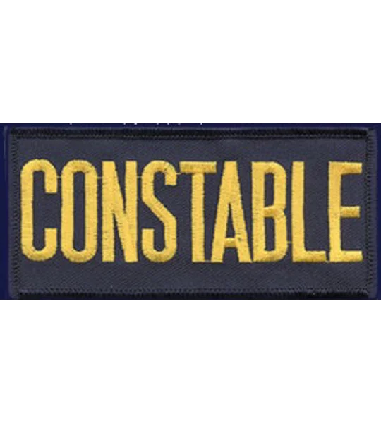 Constable Front Patch Large 2 x 4 Gold on Navy