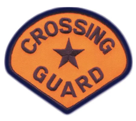 Crossing Guard Shoulder Patch Navy on Orange