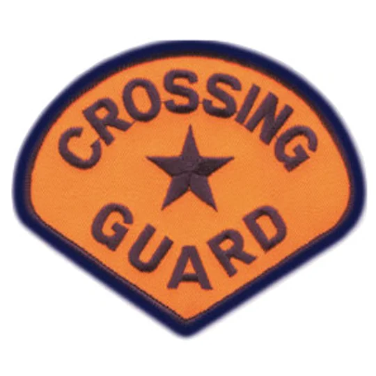 Crossing Guard Shoulder Patch Navy on Orange