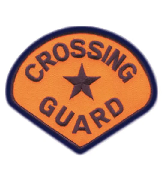 Crossing Guard Shoulder Patch Navy on Orange