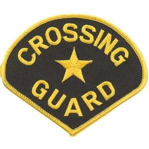 Crossing Guard Shoulder Patch Gold on Black