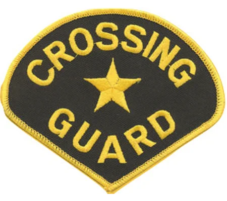 Crossing Guard Shoulder Patch Gold on Navy