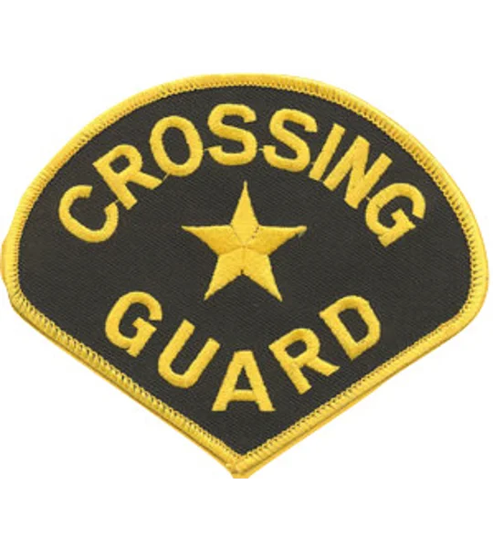 Crossing Guard Shoulder Patch Gold on Black